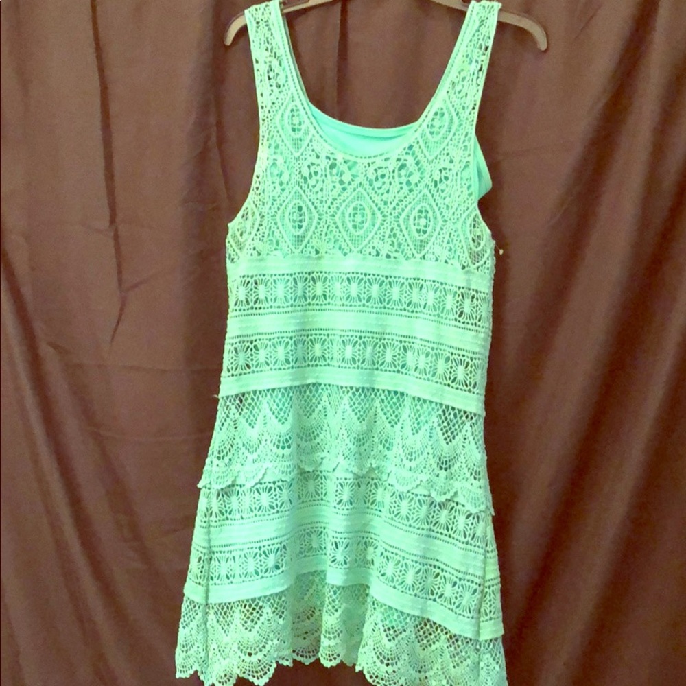 American Rag Teal Lace Dress